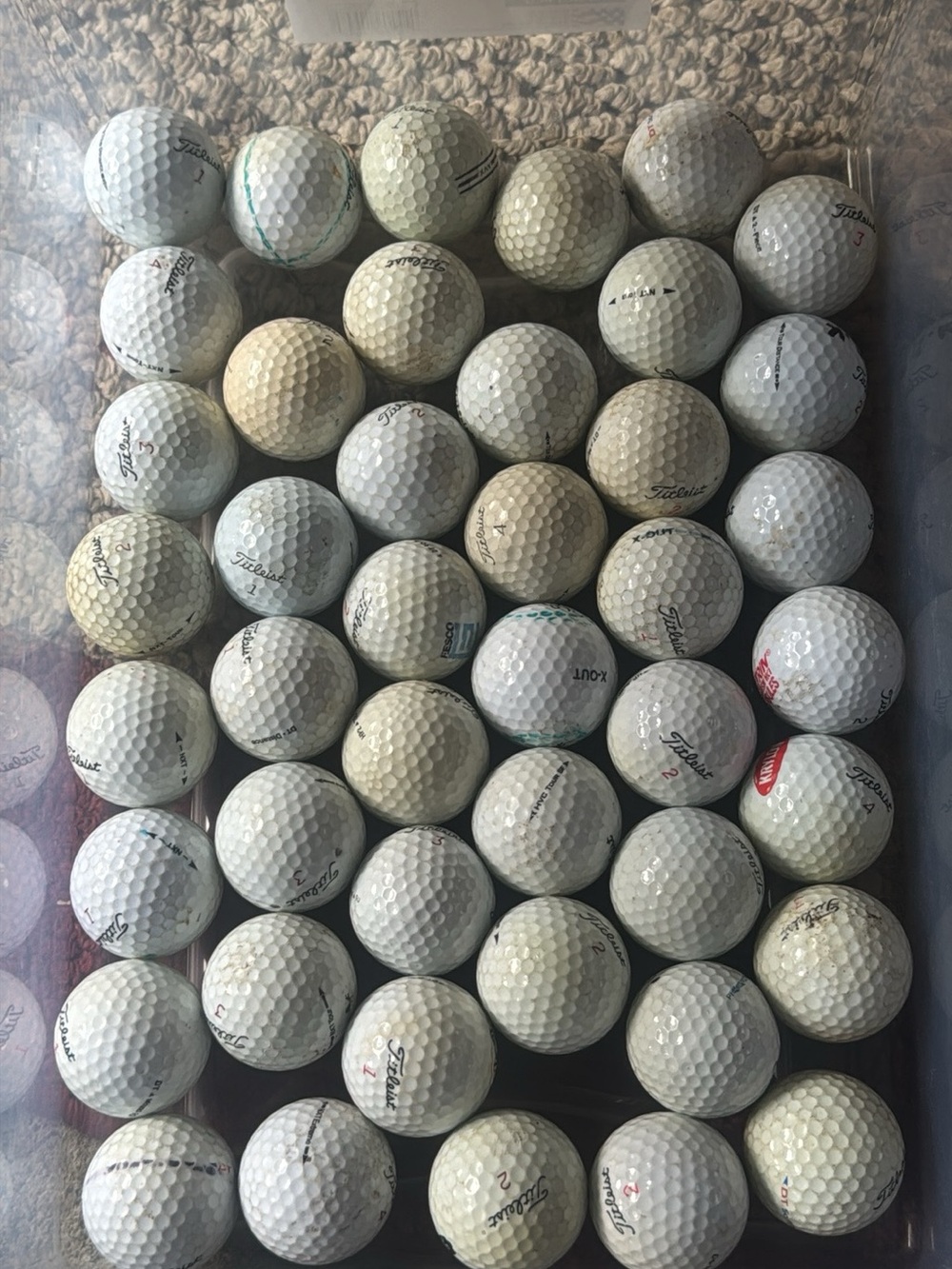 Titleist White Golf Ball Lot -44 in total